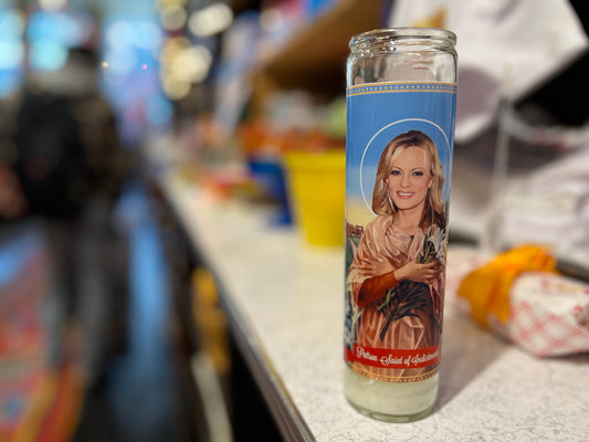 Stormy Saint of Indictments candle