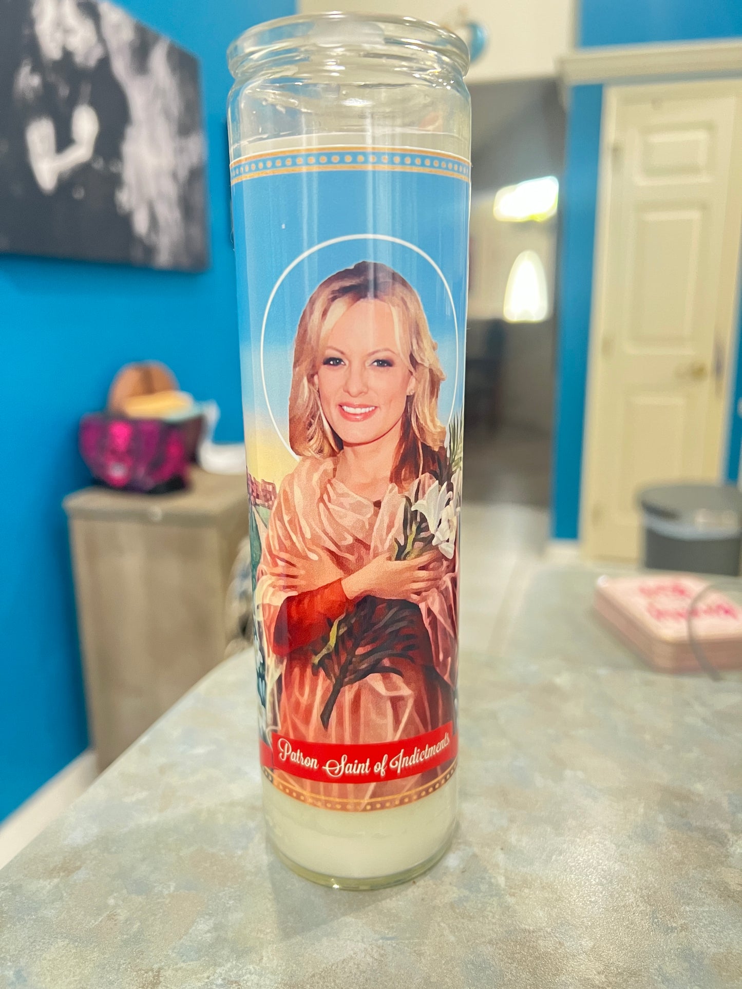 Stormy Saint of Indictments candle